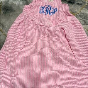 Lands' End Pink and White Striped Kids Nightgown